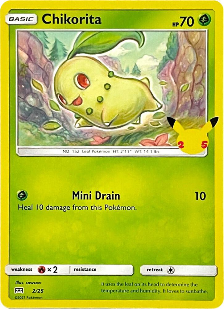 Chikorita - 2/25 - McDonald's 25th Anniversary Promos (M21)