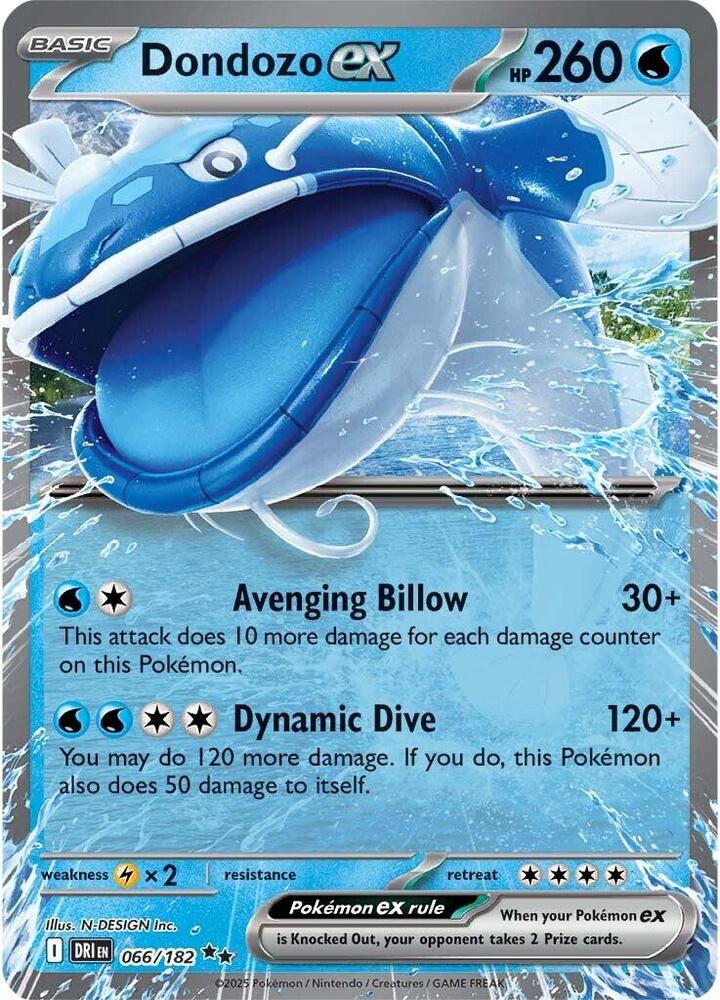 Dondozo ex - 066/182 - SV10: Destined Rivals (DRI)
