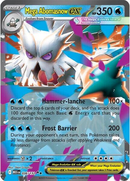 Pokemon TCG Mega Evolutions Mega Abomasnow ex 036/132 Near Mint