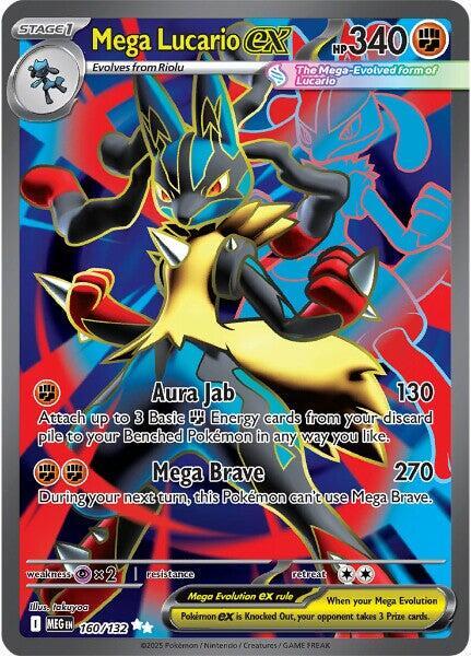 Mega Lucario ex (160/132) - Mega Evolutions - Full Art - NM