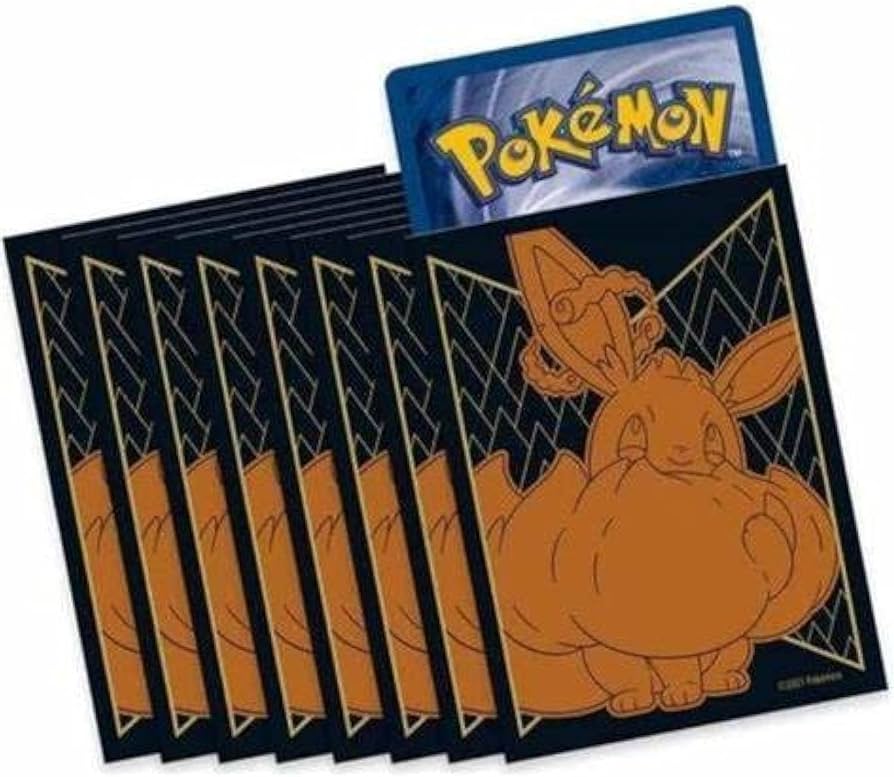 Eevee Gigamax Vmax - Card Sleeves - Pack of 65 - Shining Fates Elite Trainer Box