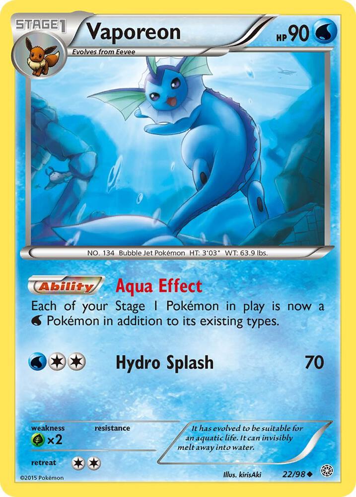 Vaporeon - XY - Ancient Origins (AOR)
