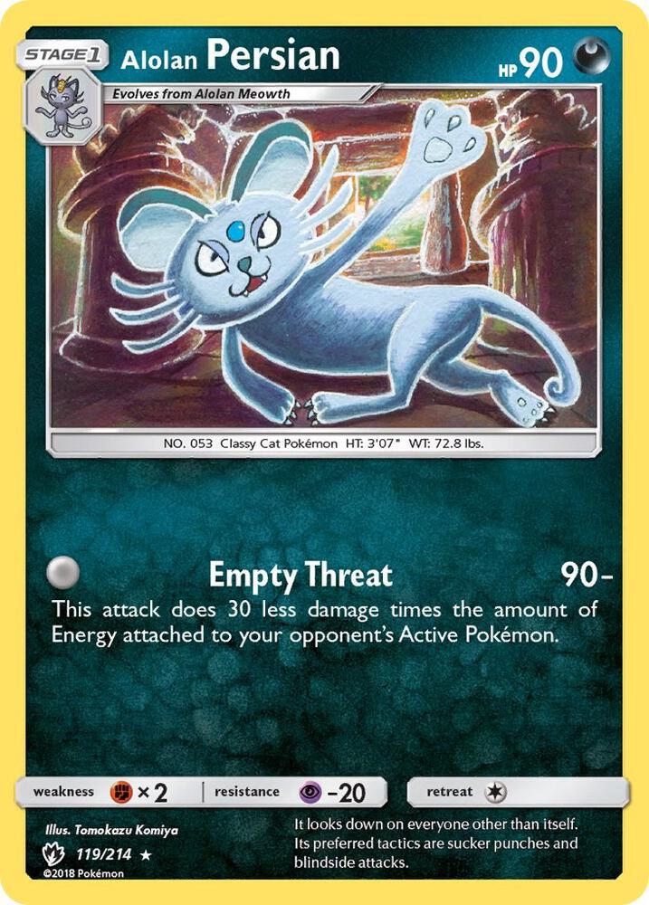 Alolan Persian - SM - Lost Thunder (SM8)