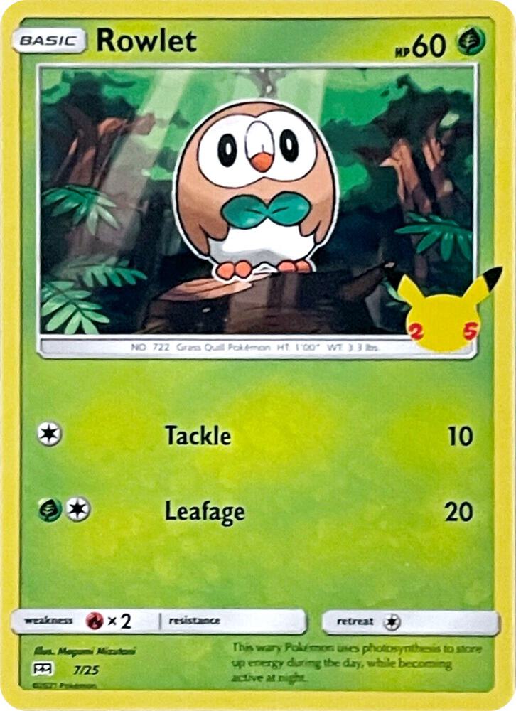 Rowlet - 7/25 - McDonald's 25th Anniversary Promos (M21)