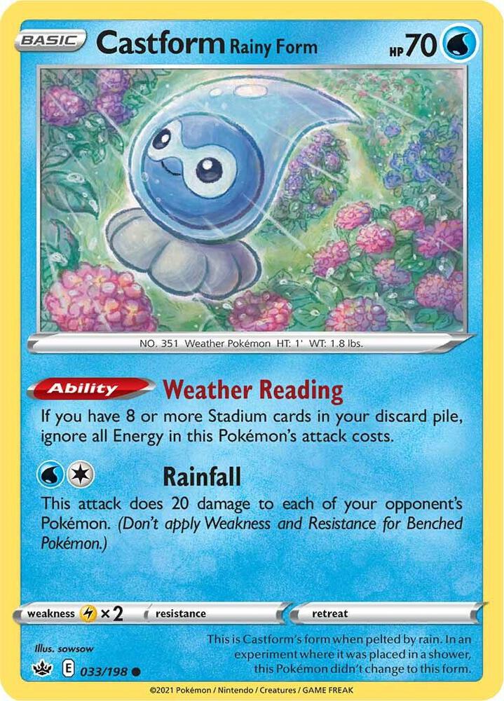 Castform Rainy Form - SWSH06: Chilling Reign (SWSH06)