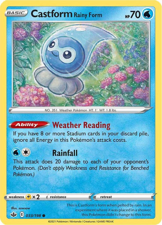 Castform Rainy Form - SWSH06: Chilling Reign (SWSH06)