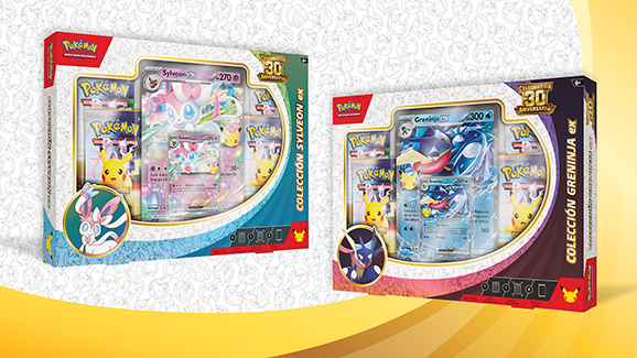 Colección Sylveon ex y colección Greninja ex de Celebración 30.º-COMBO