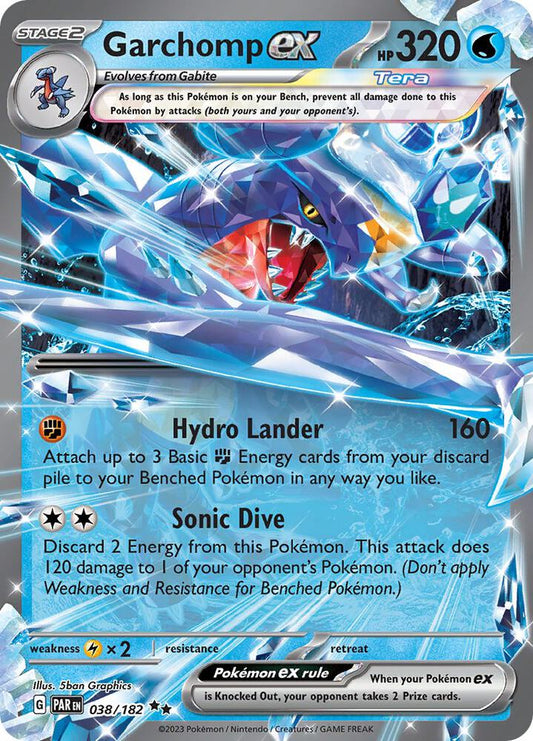 Garchomp ex - 038/182 - SV04: Paradox Rift (PAR)