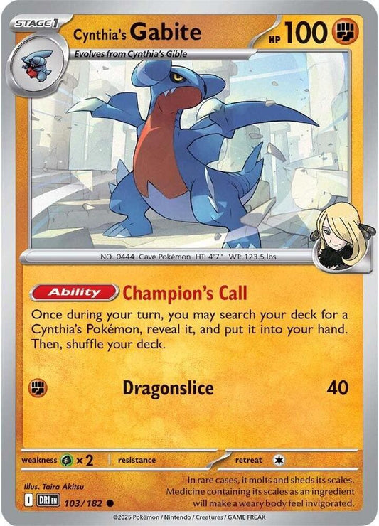 Cynthia's Gabite - SV10: Destined Rivals (DRI)