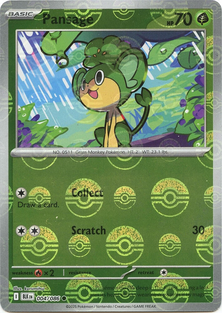 Pansage (Poke Ball Pattern) - SV: Black Bolt (BLK)