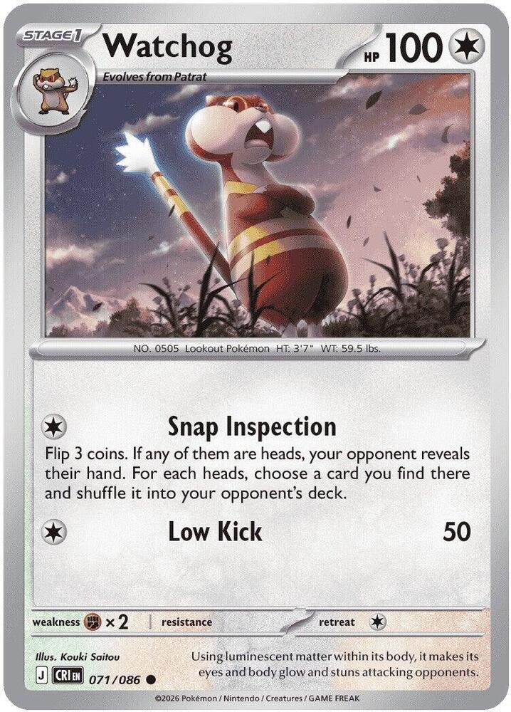 Watchog - 071/086 - ME04: Chaos Rising (CRI)