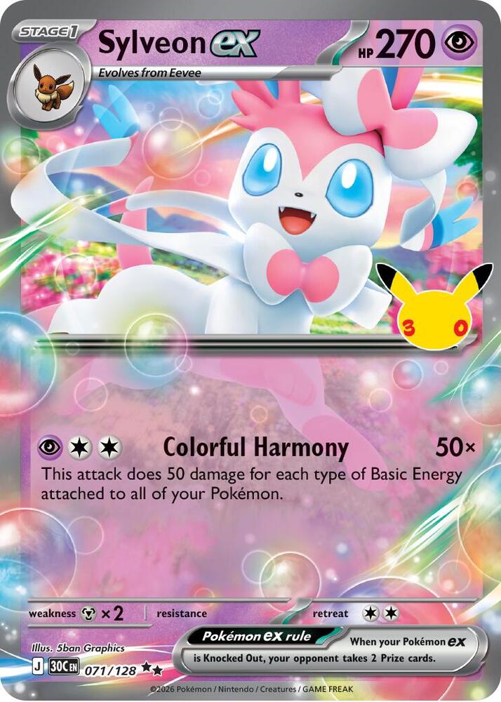 Sylveon ex - 071/128 - ME: 30th Celebration (30C)