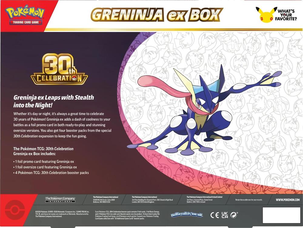 Greninja ex Box - ME: 30th Celebration (30C)