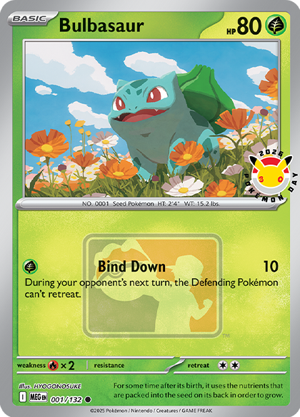 Bulbasaur - 001/132 Promo Pokemon Day 2026 Stamped