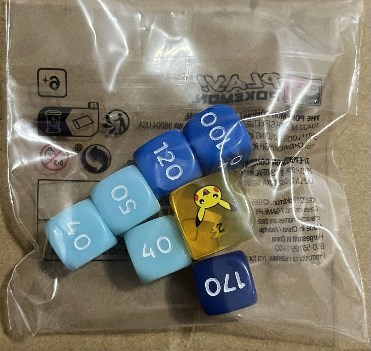Dados pikachu de liga