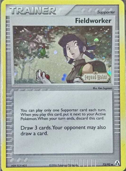 Pokemon TCG LP/NM Fieldworker 73/92 Reverse Holo EX Legend Maker Stamped Holo
