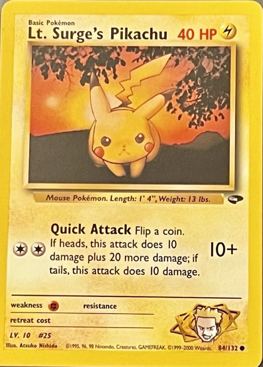 Lt. Surge's Pikachu 84/132 Gym Challenge Regular